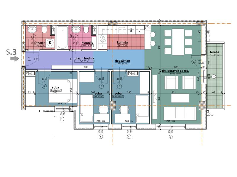 Komercijalna skica stan 11