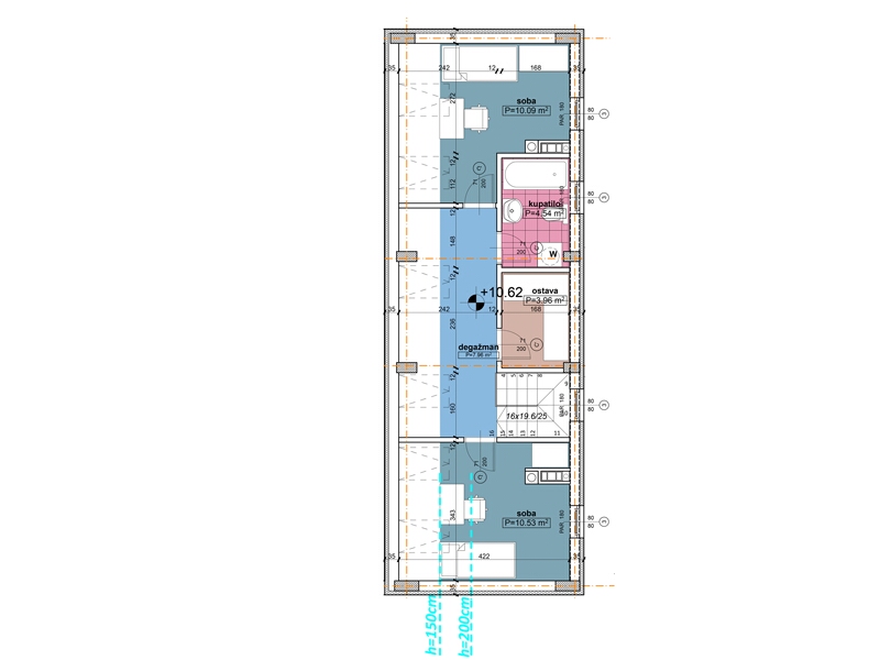 Komercijalna skica stan 6 - gornji nivo