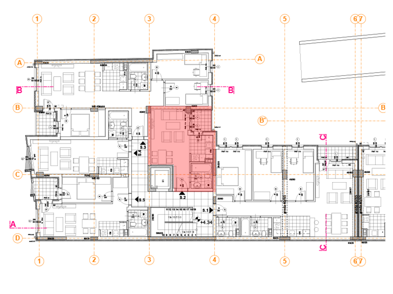 Pozicija na spratu stan 2