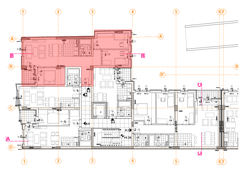 Pozicija na spratu stan 3