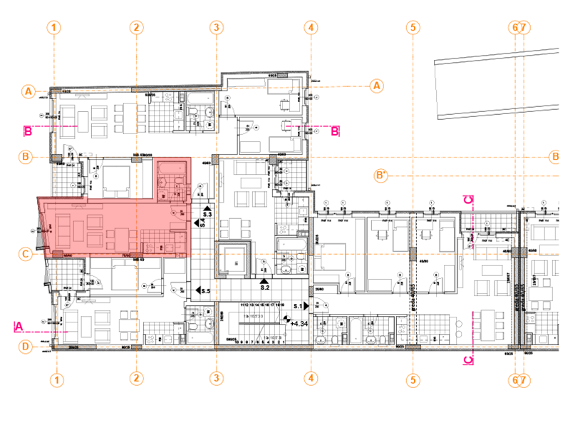 Pozicija na spratu stan 4