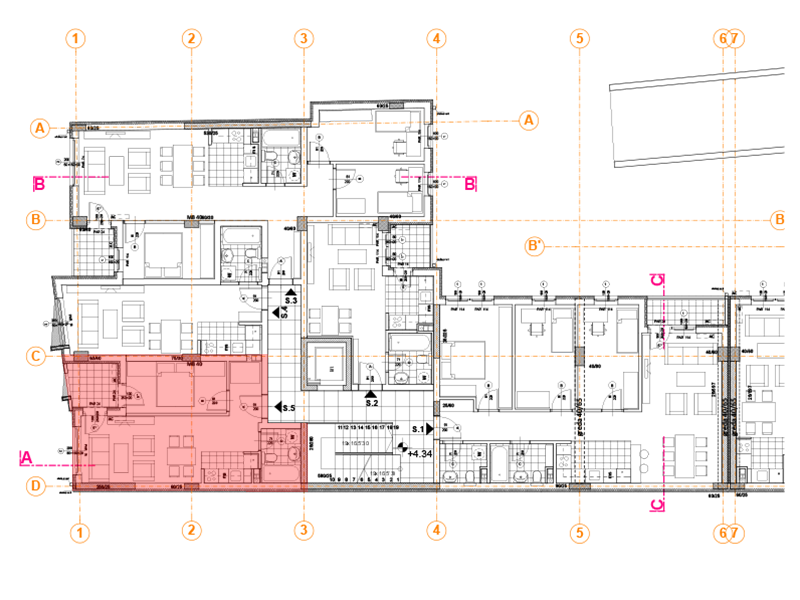 Pozicija na spratu stan 5