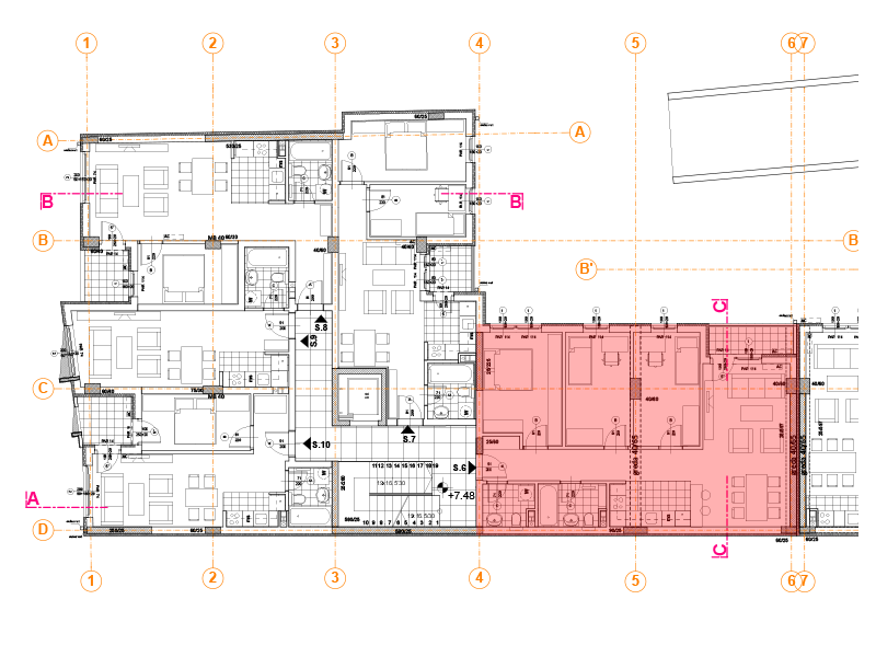 Pozicija na spratu stan 6