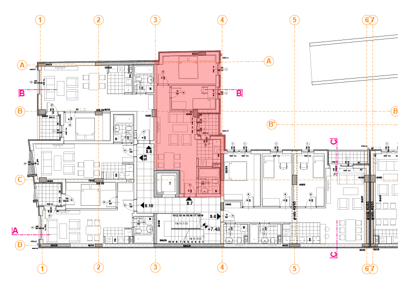 Pozicija na spratu stan 7
