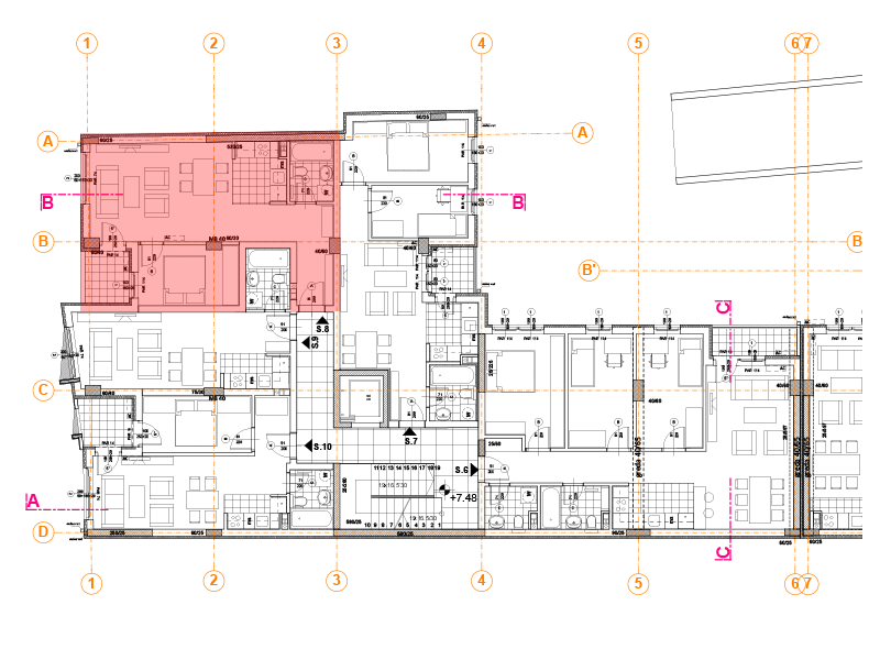 Pozicija na spratu stan 8