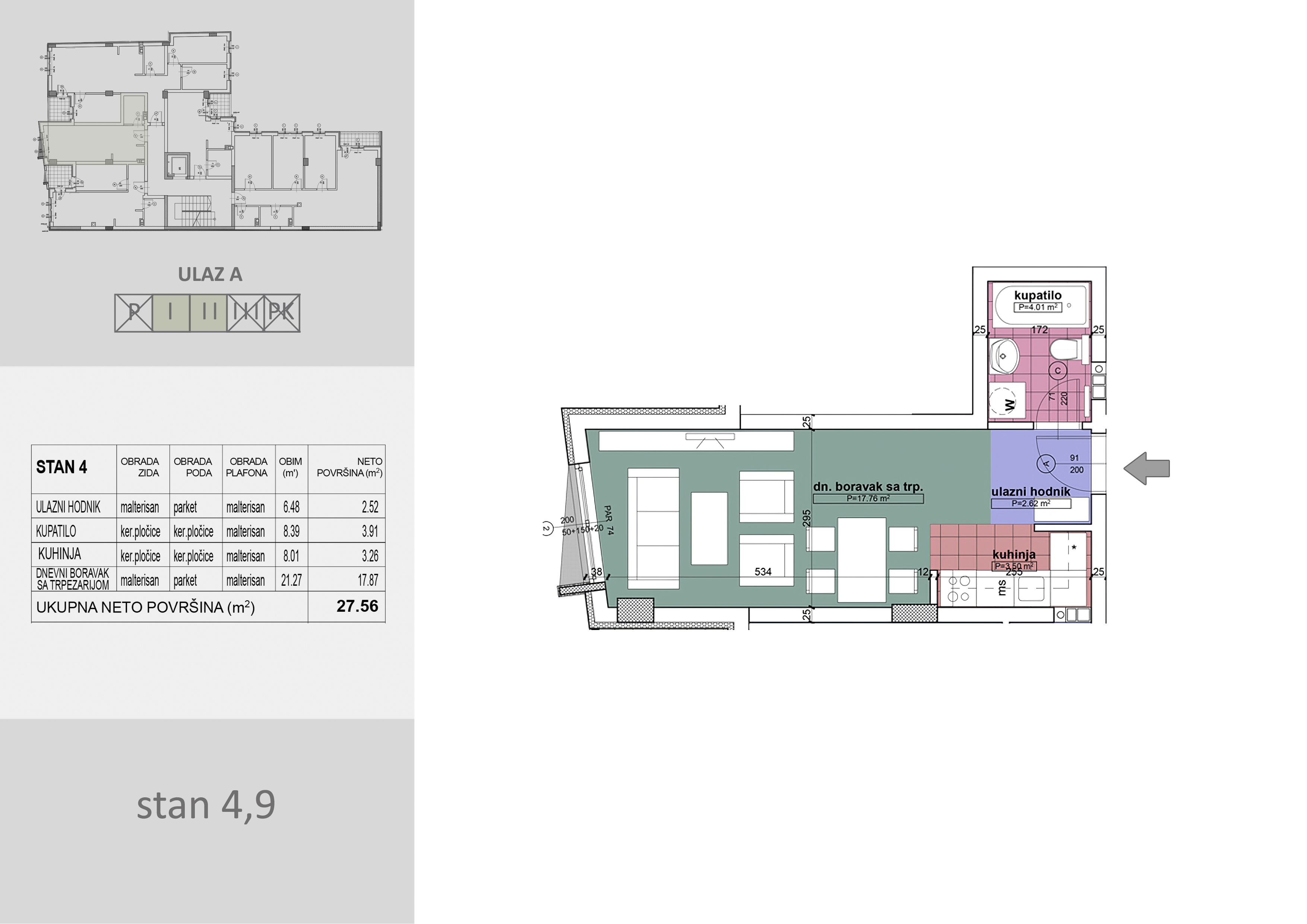 Komercijalna skica stan 9
