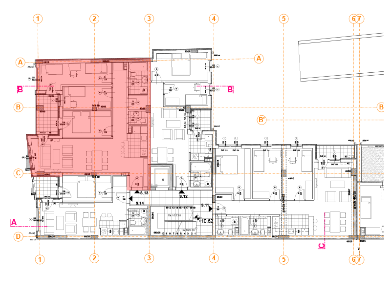 Pozicija na spratu stan 13