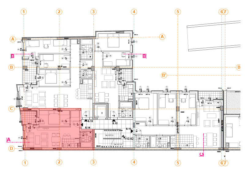 Pozicija na spratu stan 14