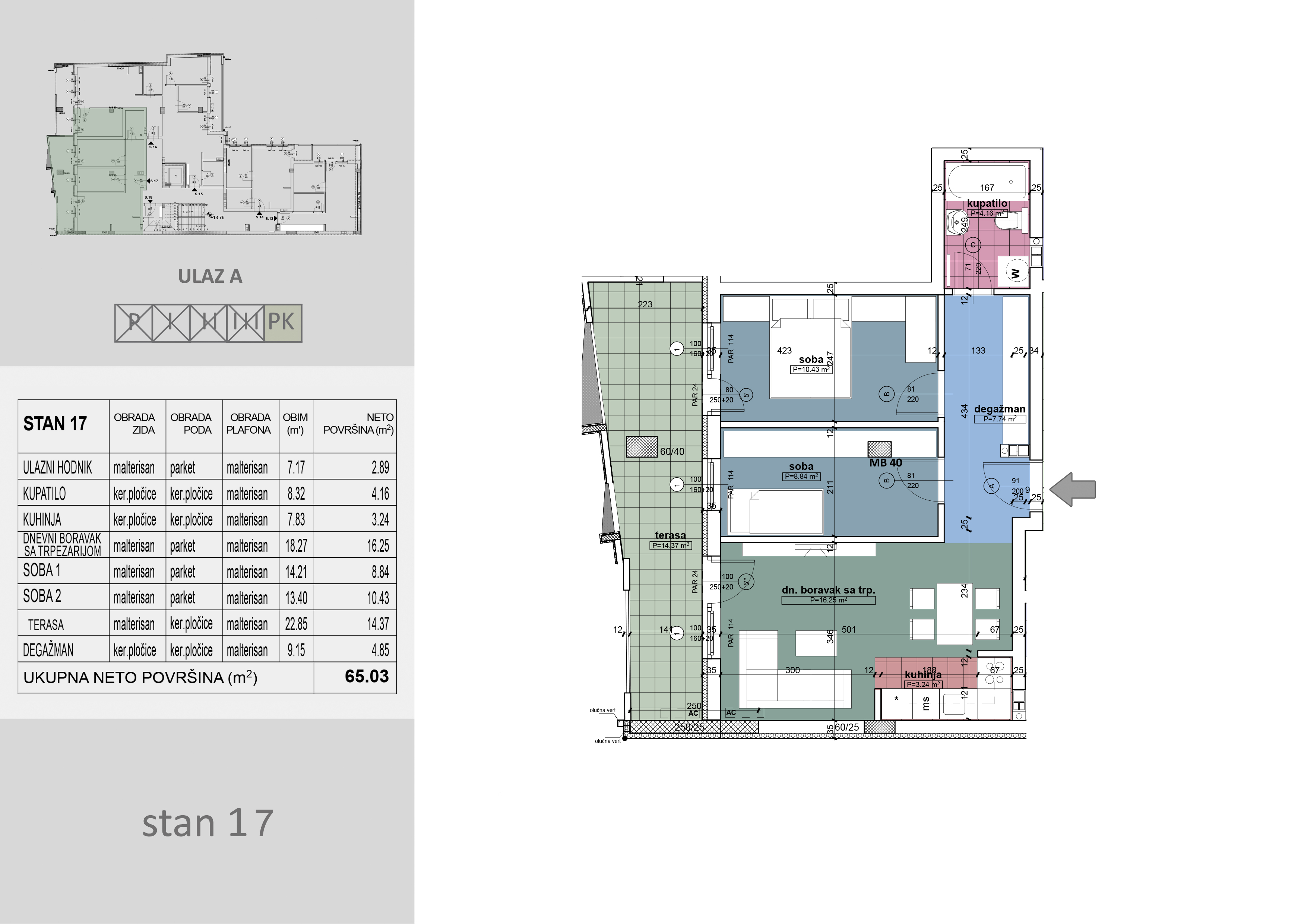 Komercijalna skica stan 17