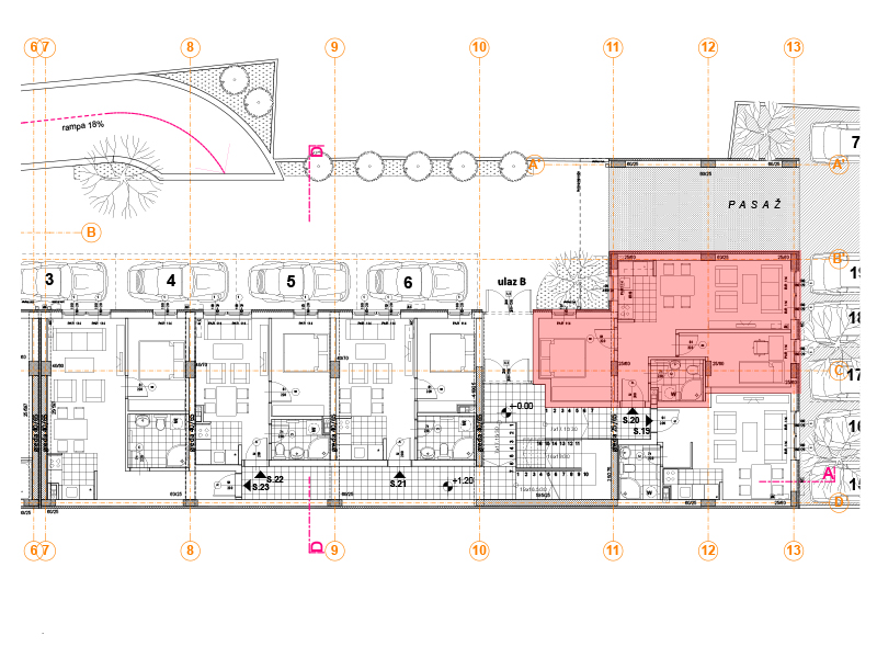 Pozicija na spratu stan 20
