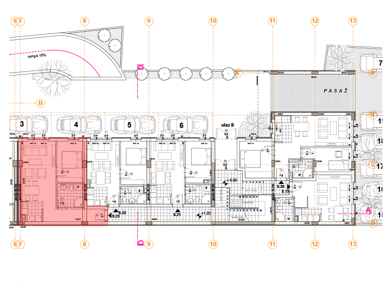 Pozicija na spratu stan 23
