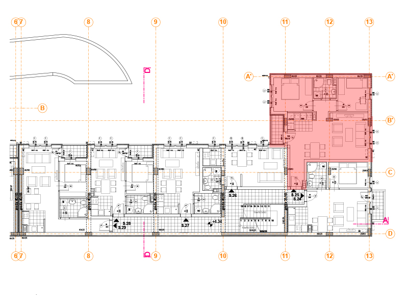 Pozicija na spratu stan 25