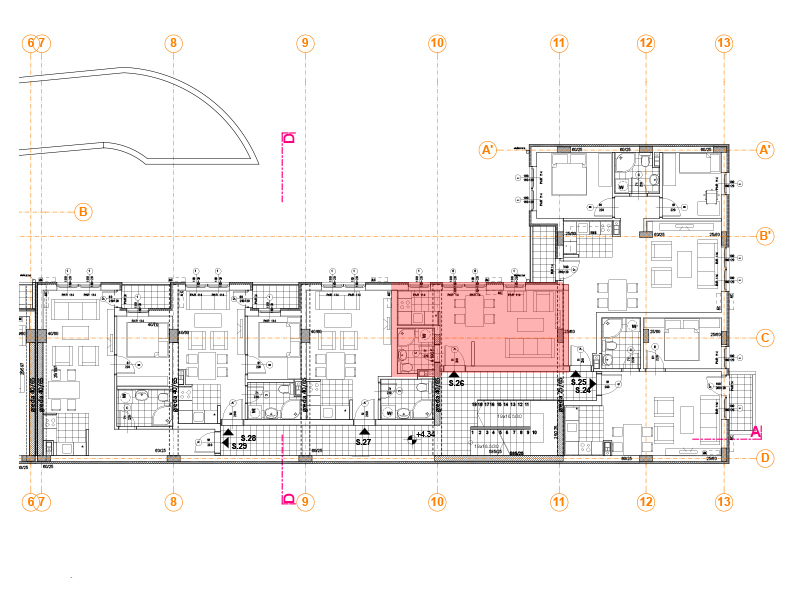 Pozicija na spratu stan 26