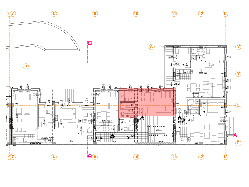 Pozicija na spratu stan 32